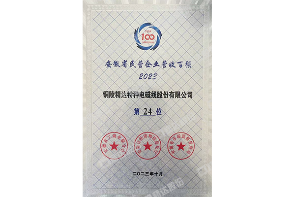 2023安徽省民營企業(yè)營收百強(qiáng)